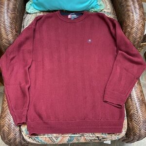 Chaps (R-L) men’s heavy burgundy sweater. EUC.